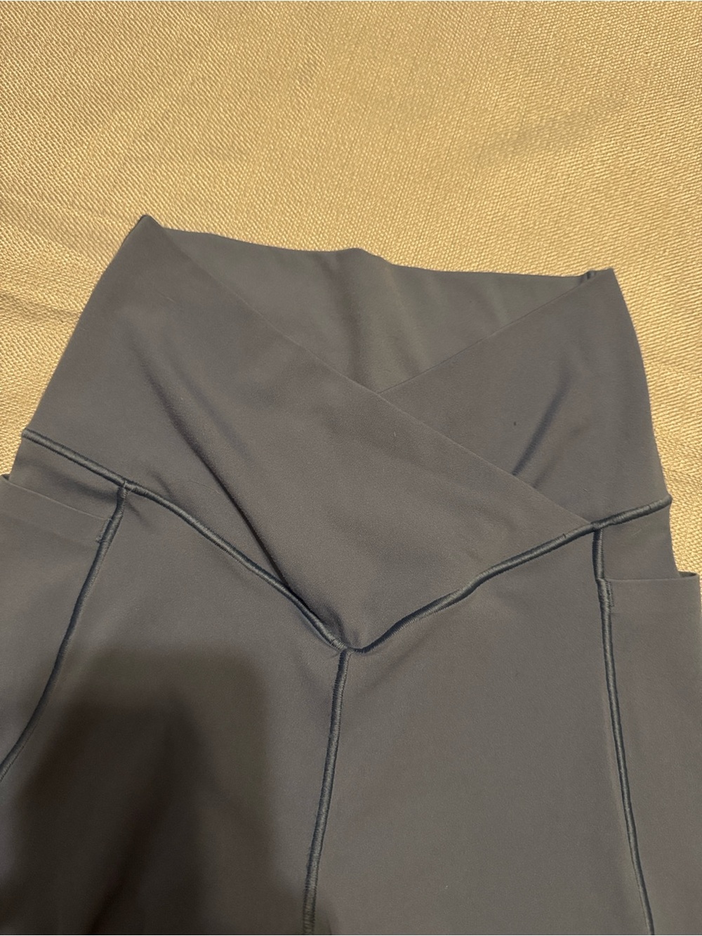 aerie High-Waist Crossover Leggings in Charcoal Gray